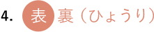 4. 表裏（ひょうり）